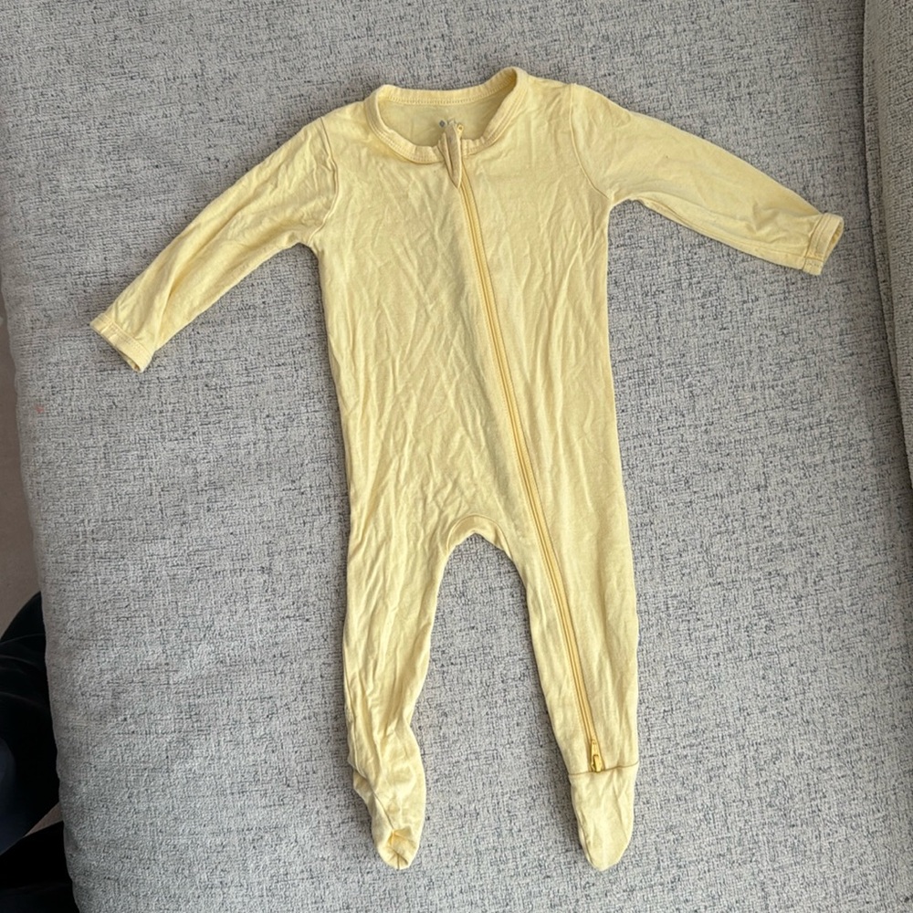 Kyte Baby Yellow Zippered Onesie